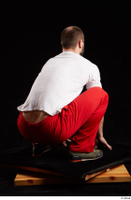 Orest  1 dressed grey shoes jogging suit kneeling red panties white t shirt whole body 0006.jpg